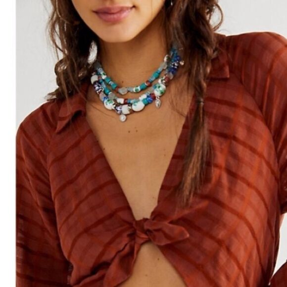 Free People Shaker Shakra Beaded Necklace